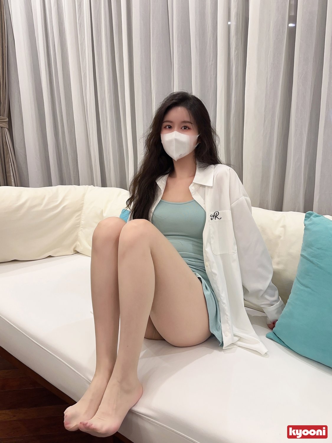 芝岚 天青小妈裙肉丝平底