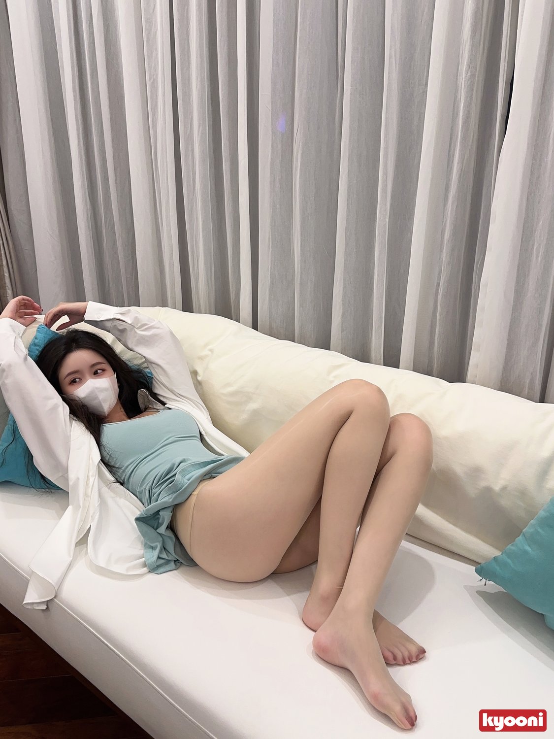 芝岚 天青小妈裙肉丝平底