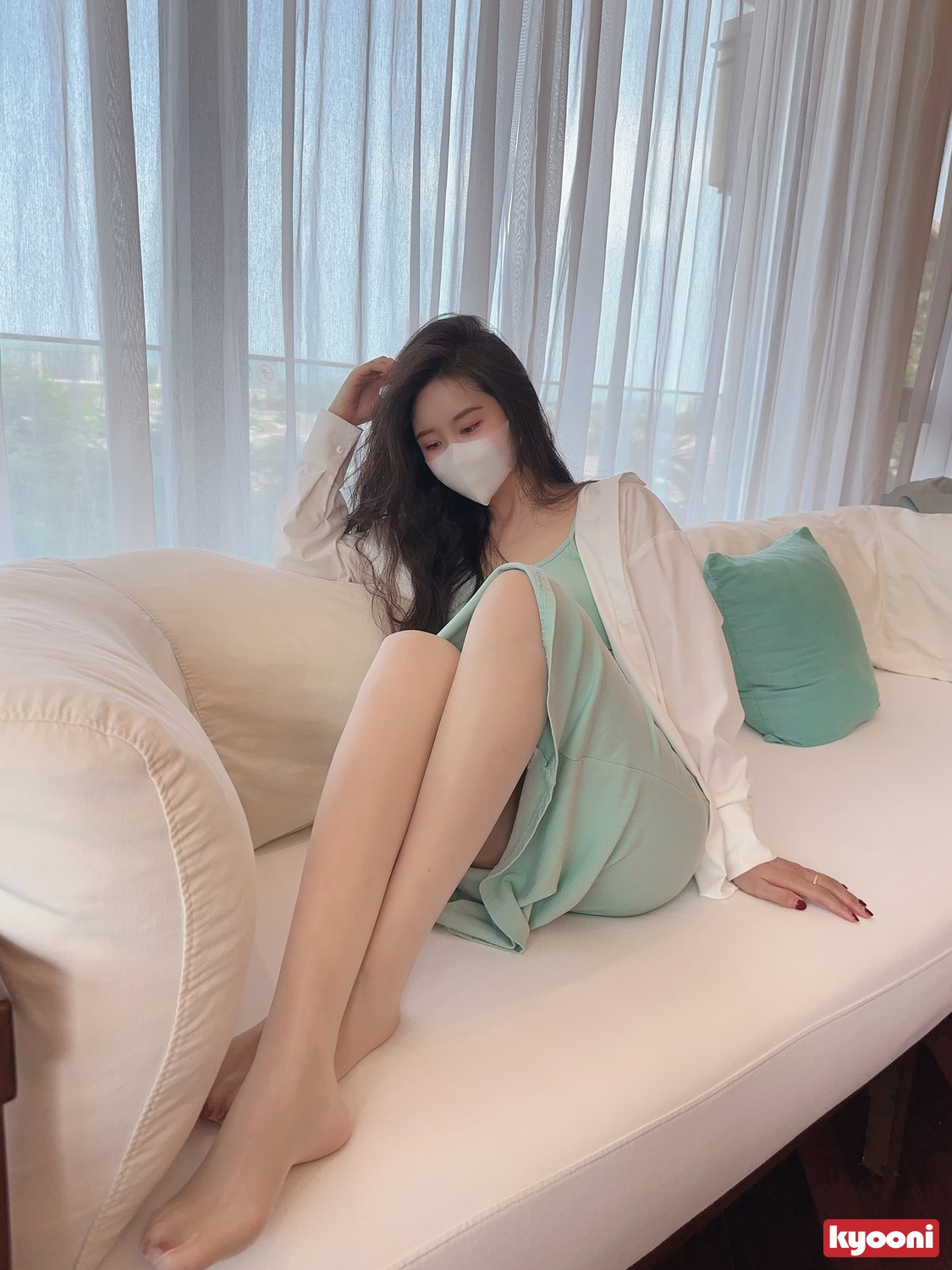 芝岚 天青小妈裙肉丝平底