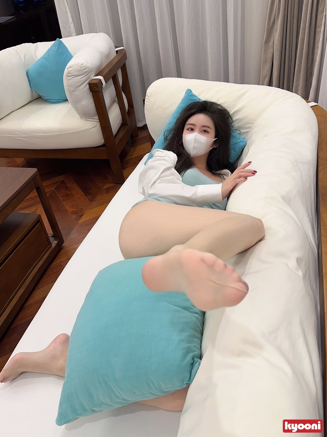 芝岚 天青小妈裙肉丝平底