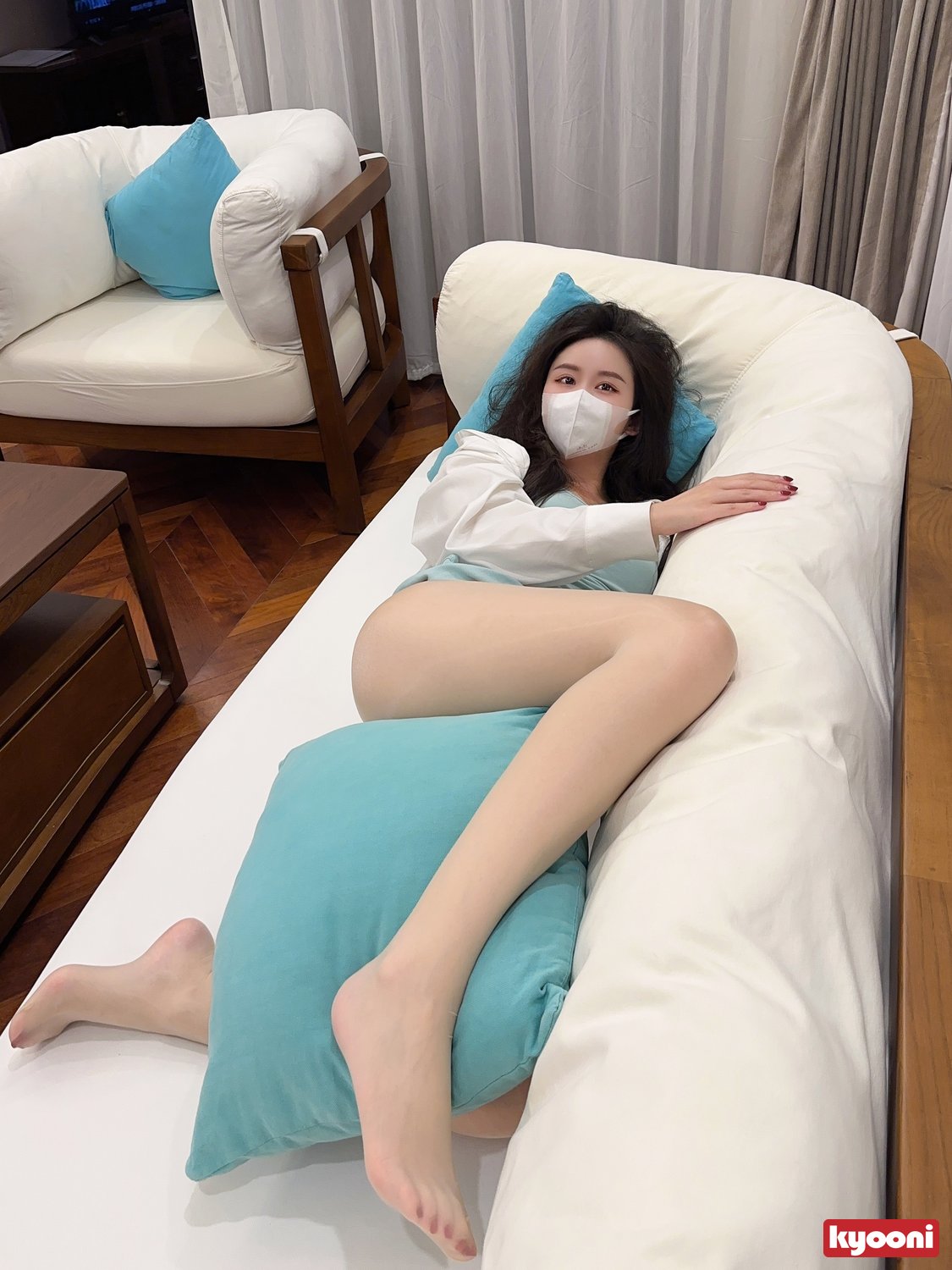 芝岚 天青小妈裙肉丝平底