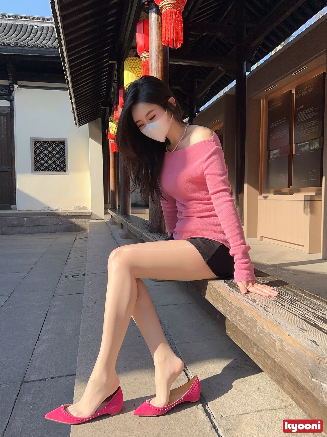 芝岚 粉红系肉丝高跟