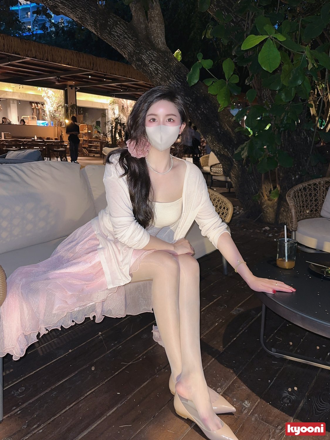 芝岚 三亚粉裙室内外肉丝