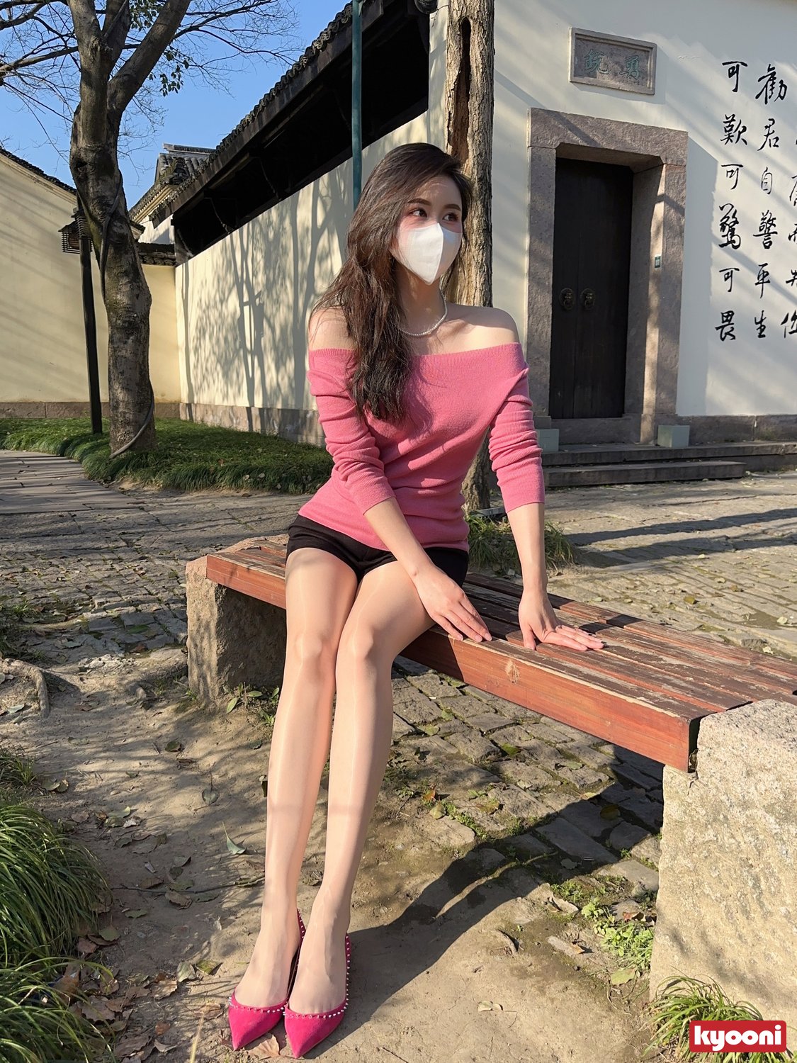 芝岚 粉红系肉丝高跟