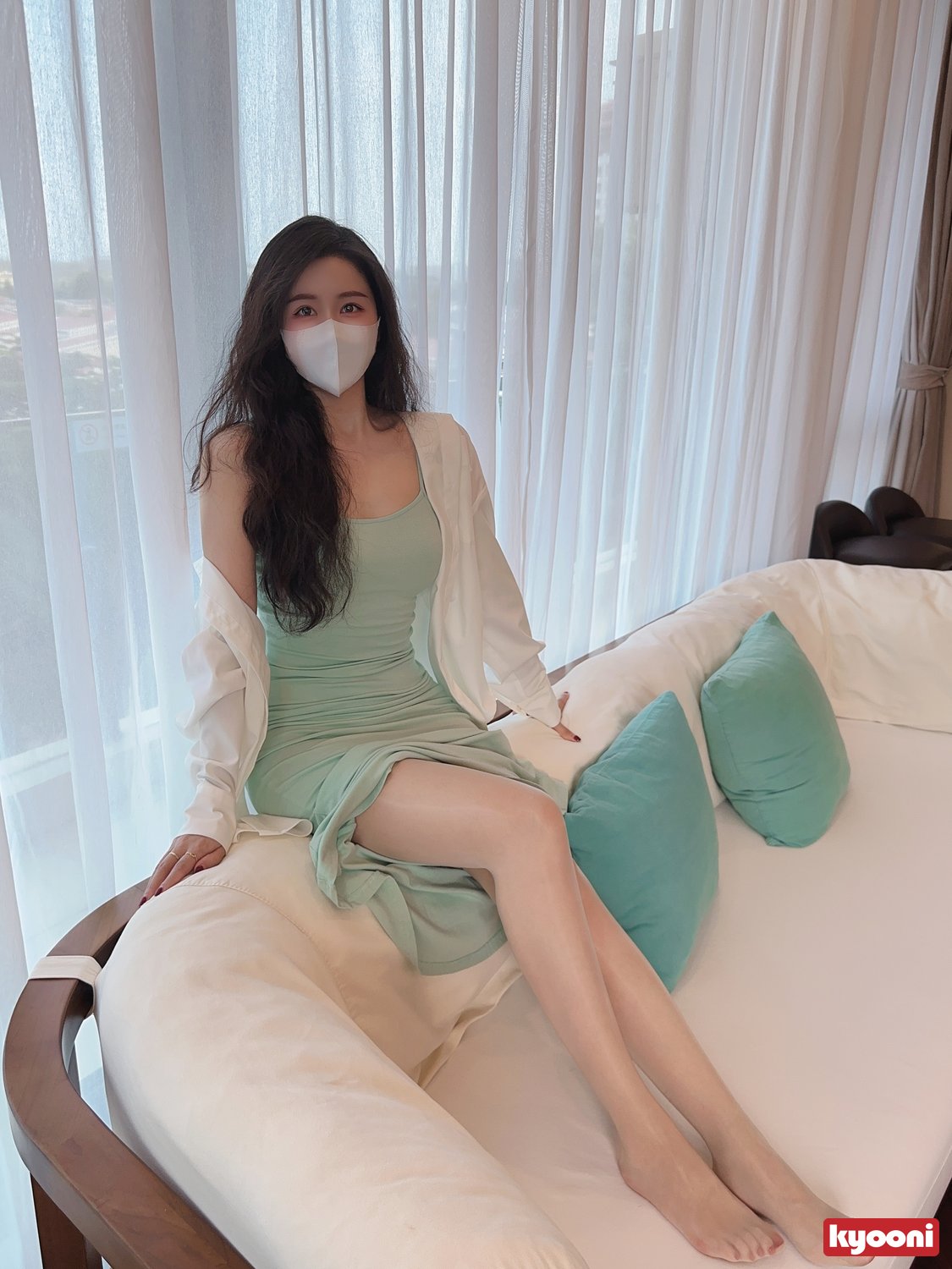芝岚 天青小妈裙肉丝平底