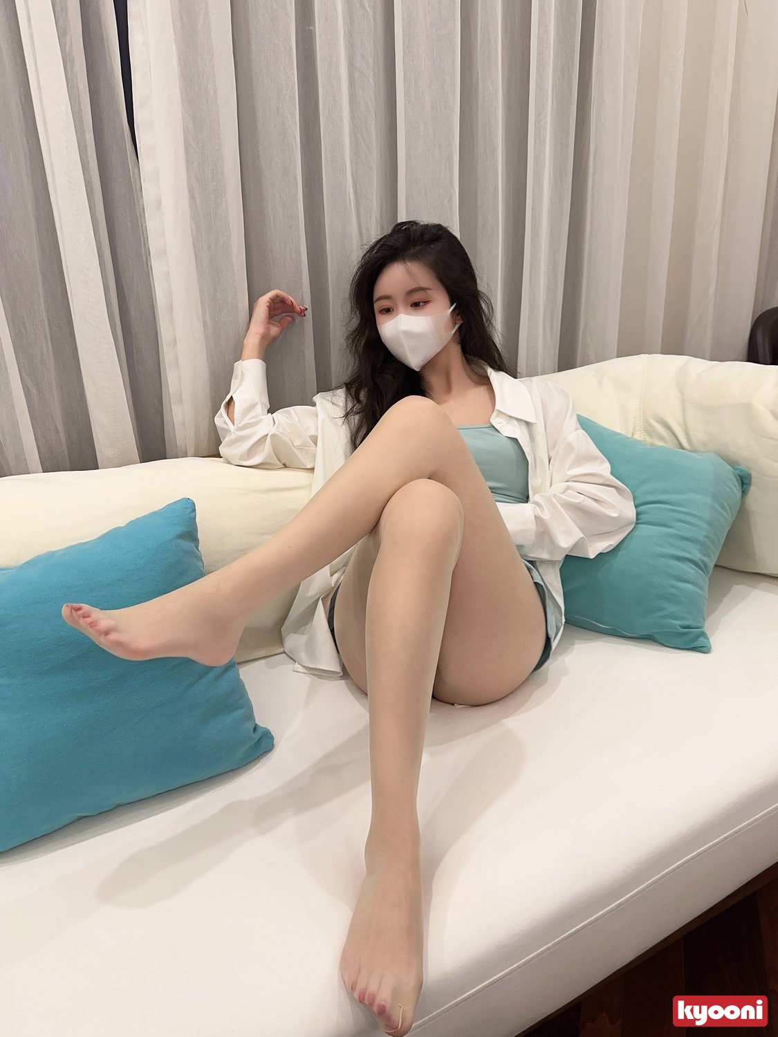 芝岚 天青小妈裙肉丝平底