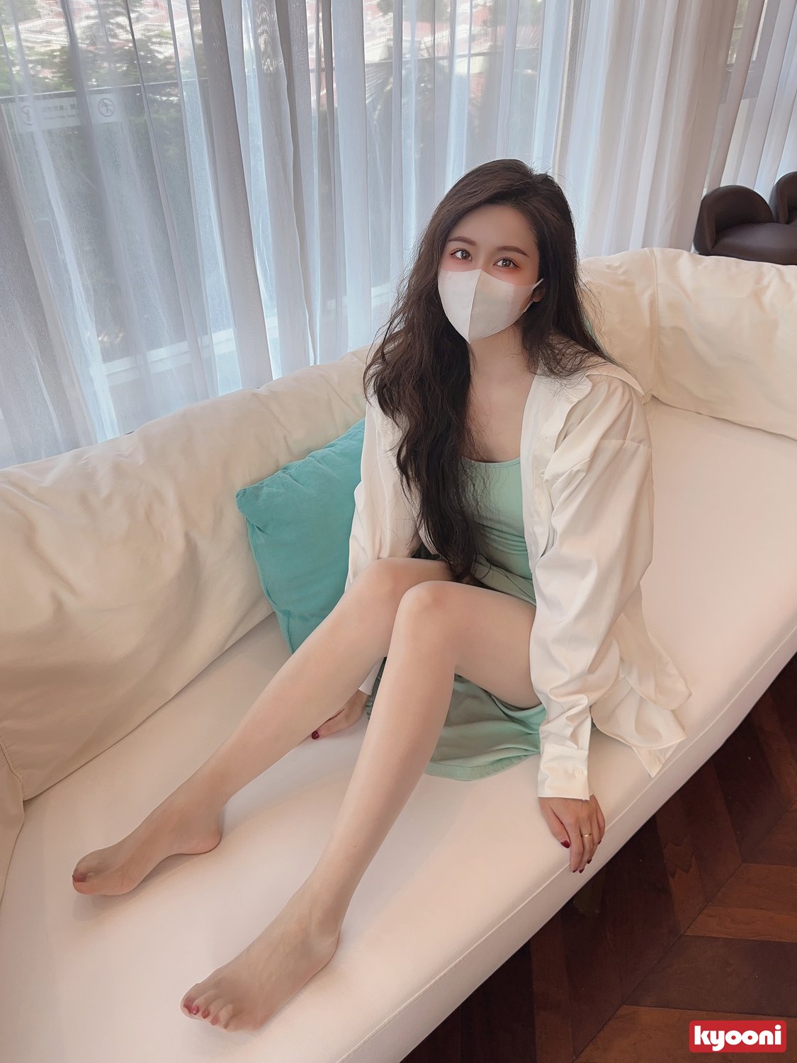 芝岚 天青小妈裙肉丝平底