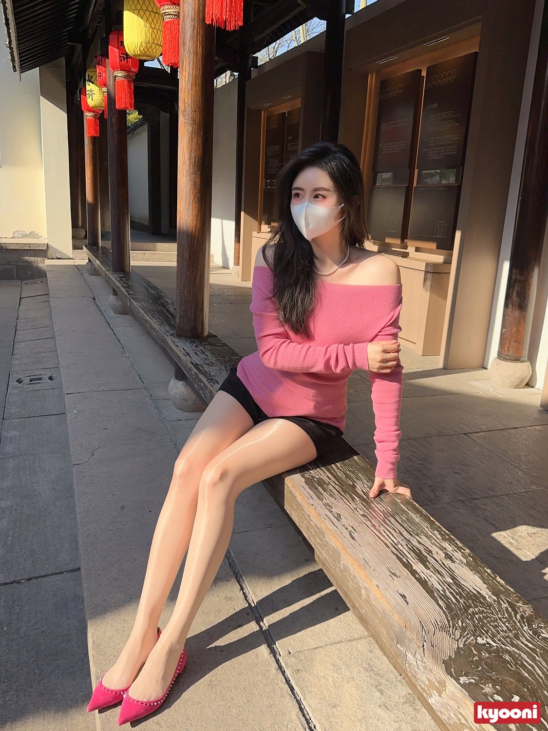 芝岚 粉红系肉丝高跟