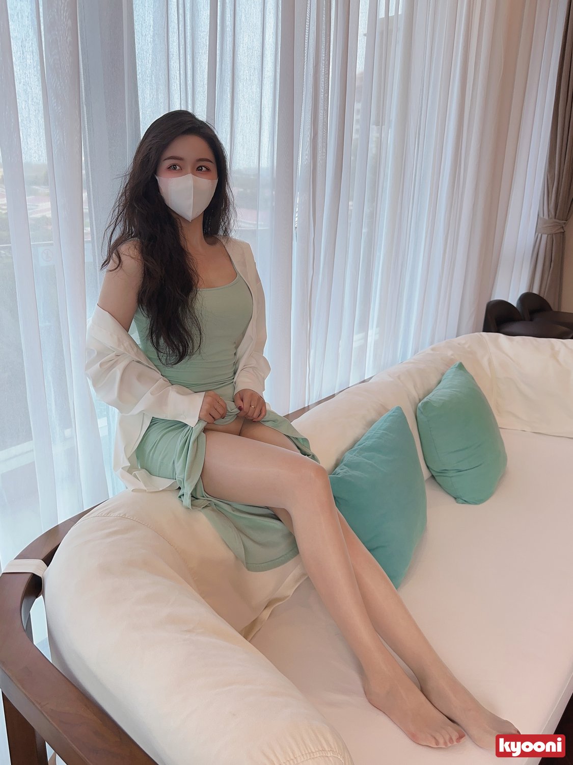 芝岚 天青小妈裙肉丝平底