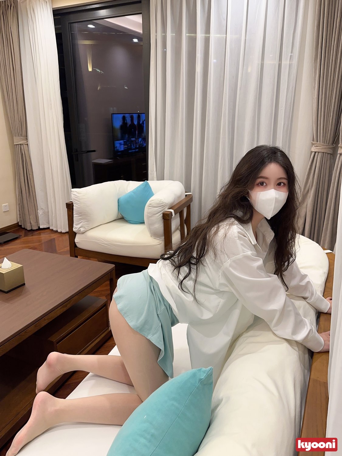 芝岚 天青小妈裙肉丝平底