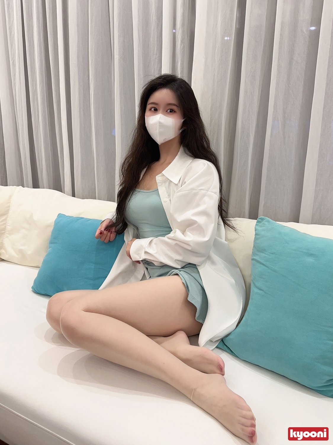 芝岚 天青小妈裙肉丝平底