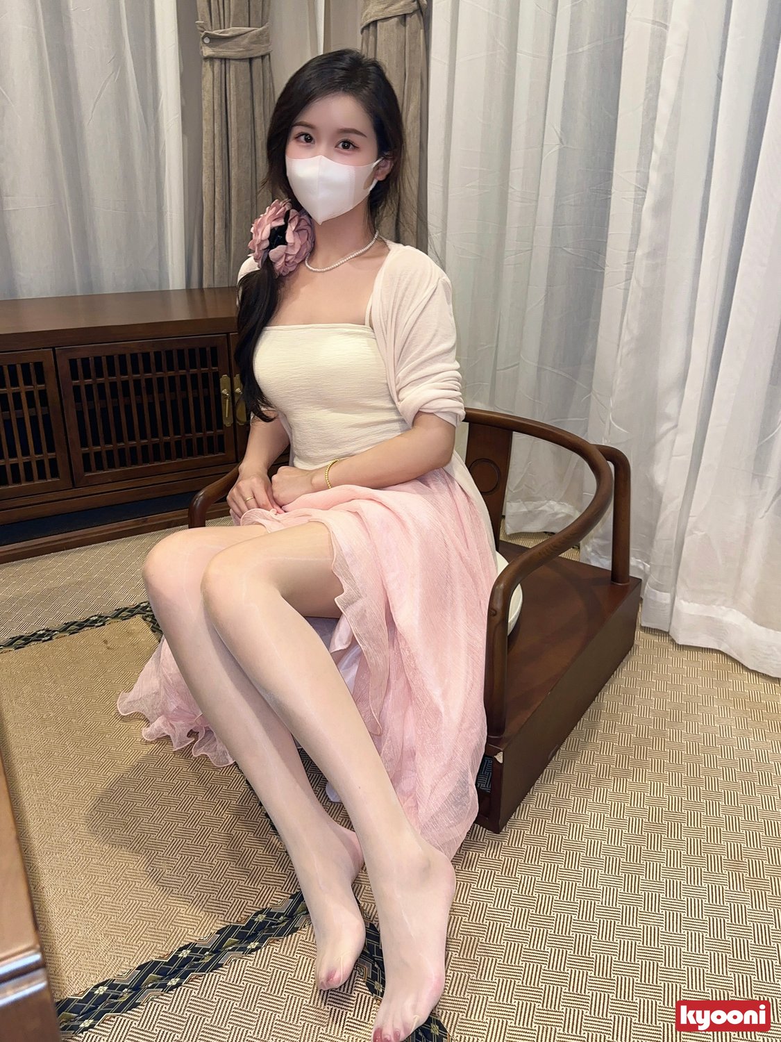 芝岚 三亚粉裙室内外肉丝